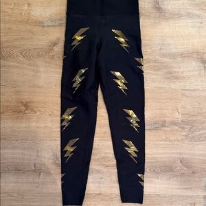Ultracor Black and Gold Lightning Leggings